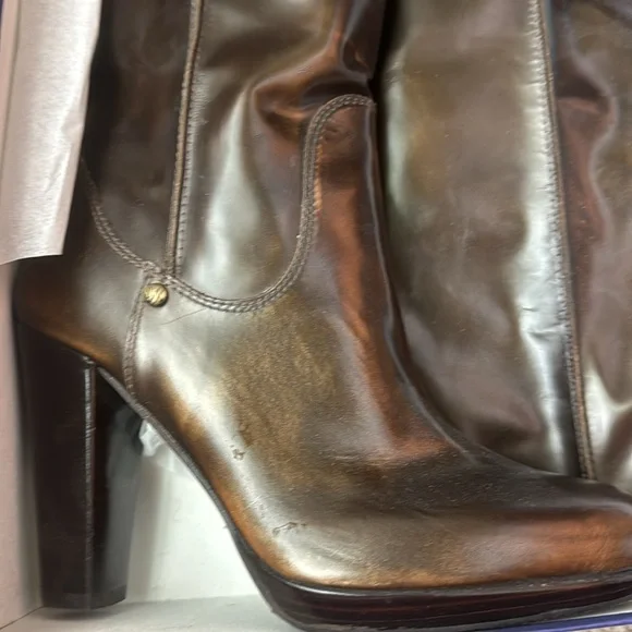 NWT Stuart Weitzman brown knee high boots - Picture 6 of 14